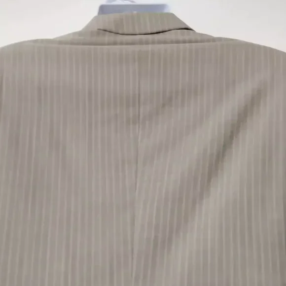 Zara Man 100% Wool Blazer Striped Beige Size 40 EU (Medium) Neutral Elegant - Picture 4 of 10